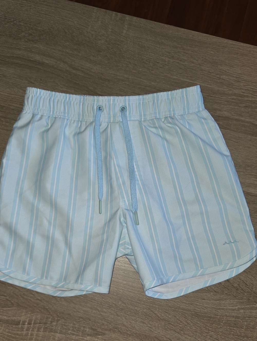 Minnow x Sister Parish Blue Striped Boardie Swim Shorts